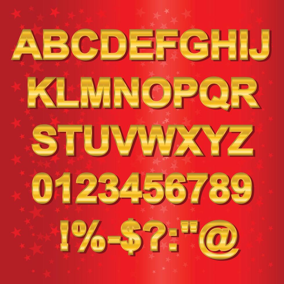 serier guld stil alfabet samling set. illustratör vektor eps 10.