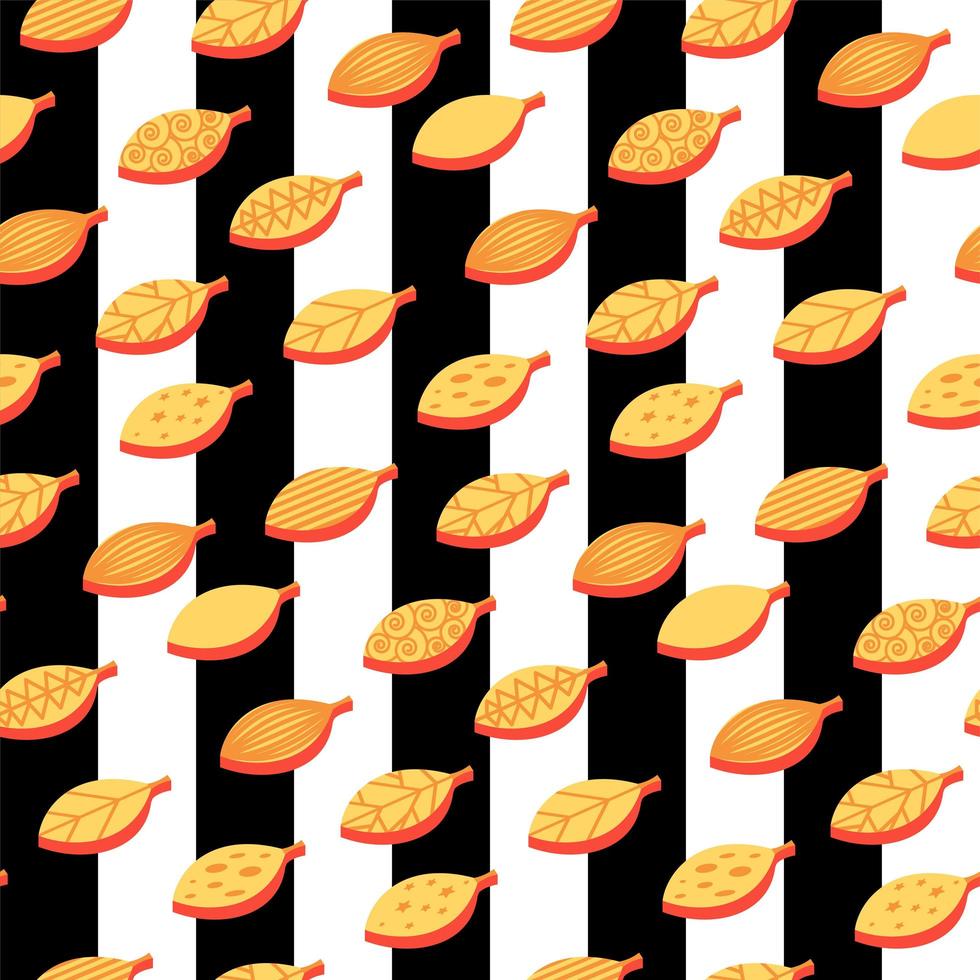 orange blad färg sömlös vektor mönster