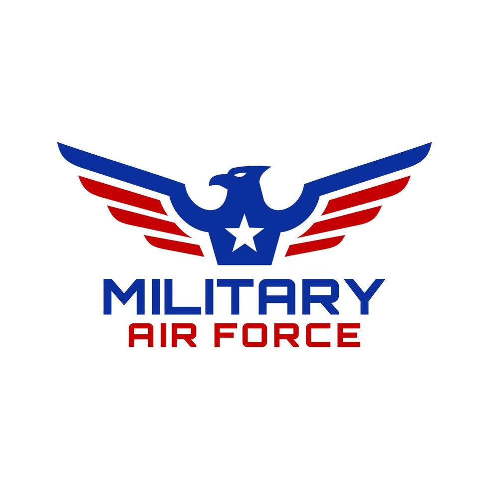 stark militär eagle wing logotyp design vektor