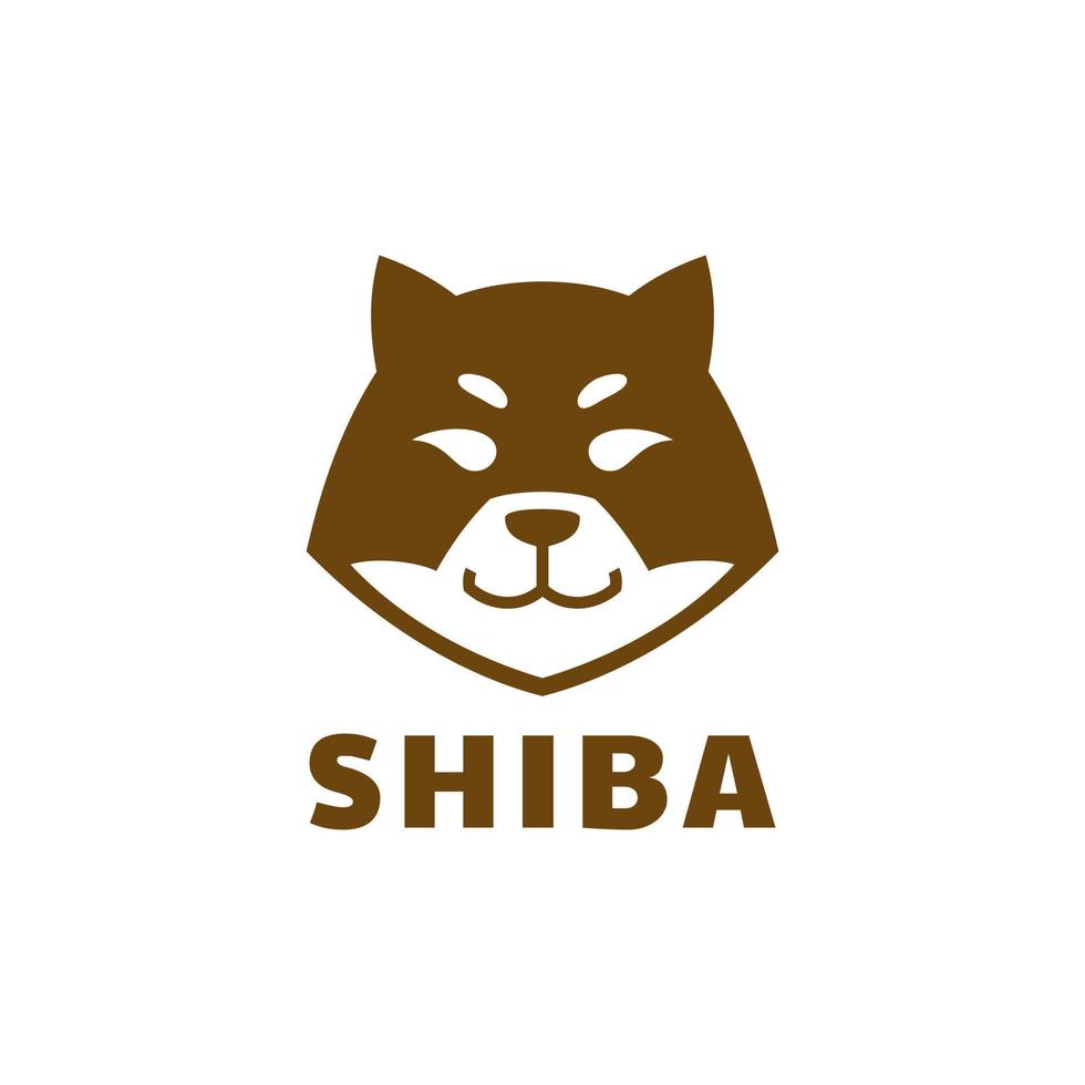 shiba inu japansk hundlogotypdesign vektor