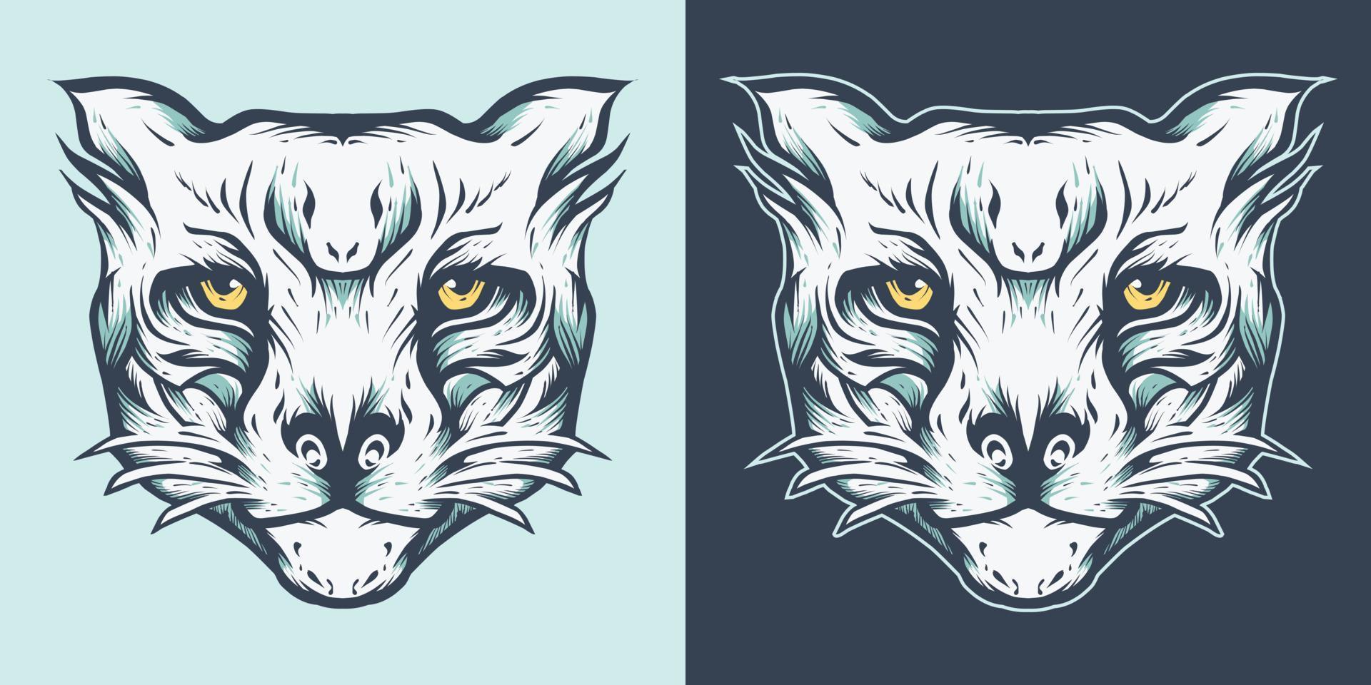 tiger huvud maskot logotyp illustration vektor