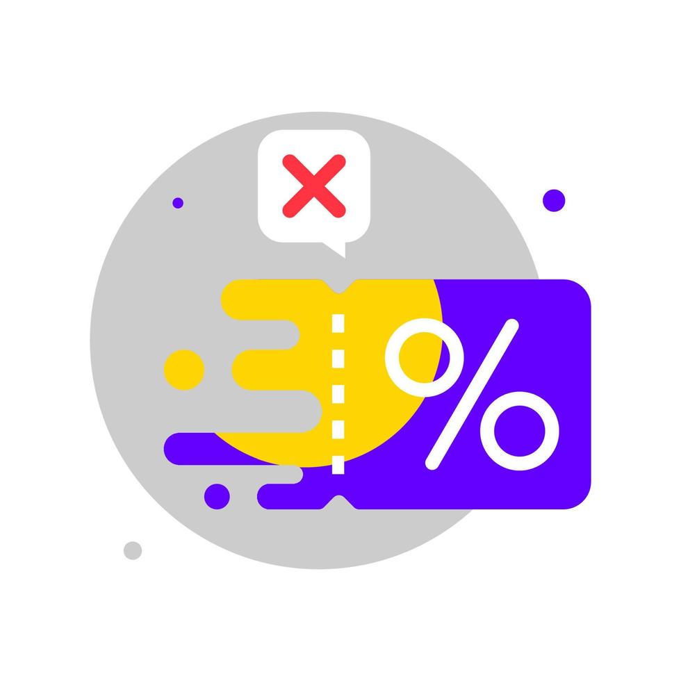 Gutschein nicht mehr gültig Konzept Illustration flaches Design Vektor eps10. modernes grafisches Element für Landing Page, leere Zustands-UI, Infografik