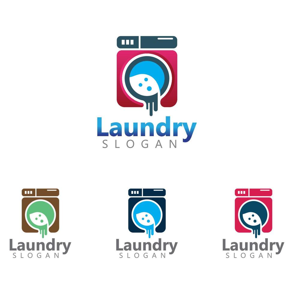 tvättmaskin logotyp för business illustration malldesign vektor