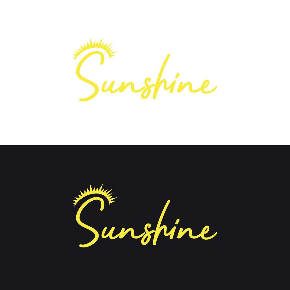 Sonnenschein Schriftzug Logo Design kostenloser Vektor