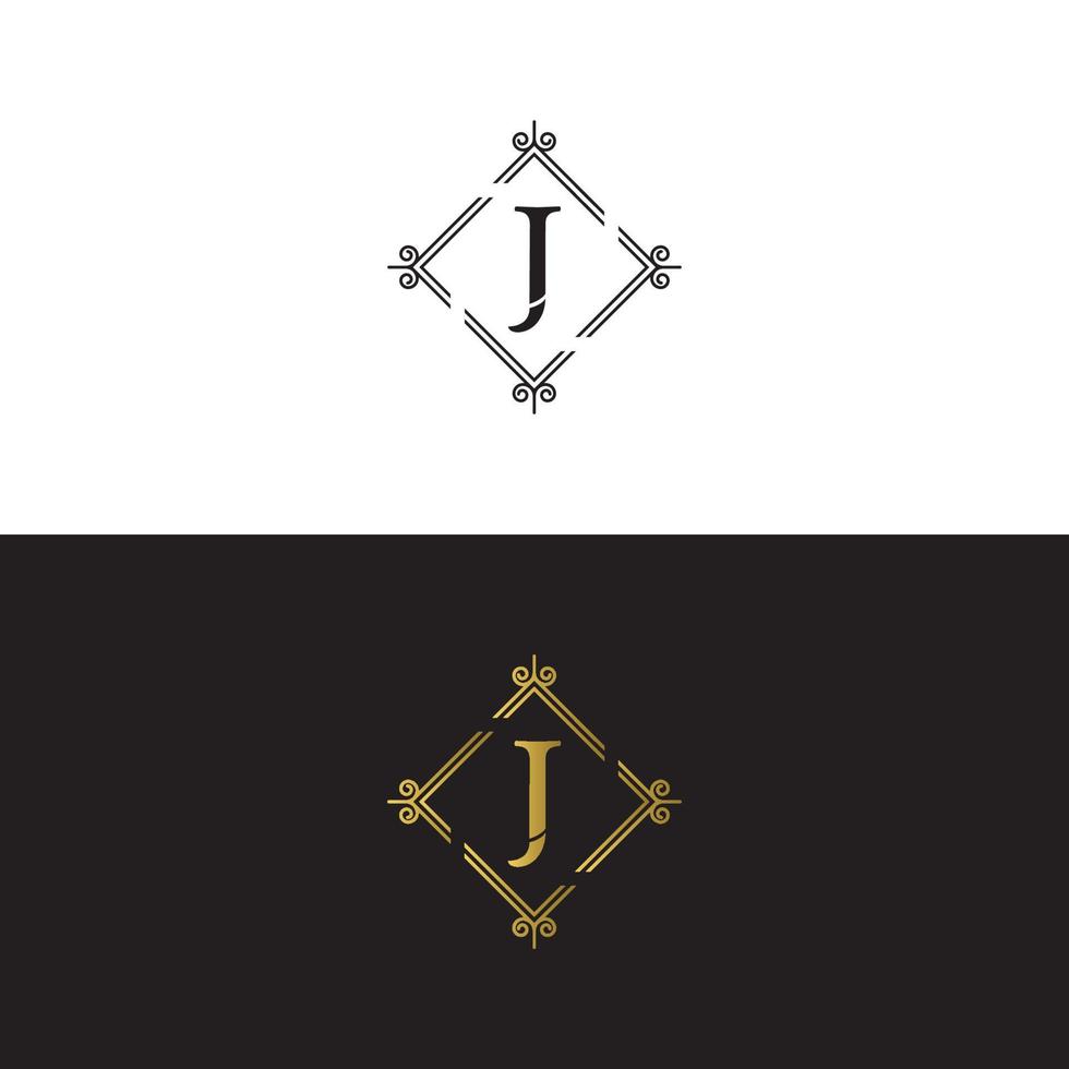 Luxus-Buchstabe-Marke-J-Logo-Design-Vektor-Vorlage vektor