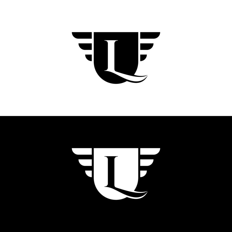 Premium-Elite-Briefmarke L Logo-Design-Vektor-Vorlage vektor