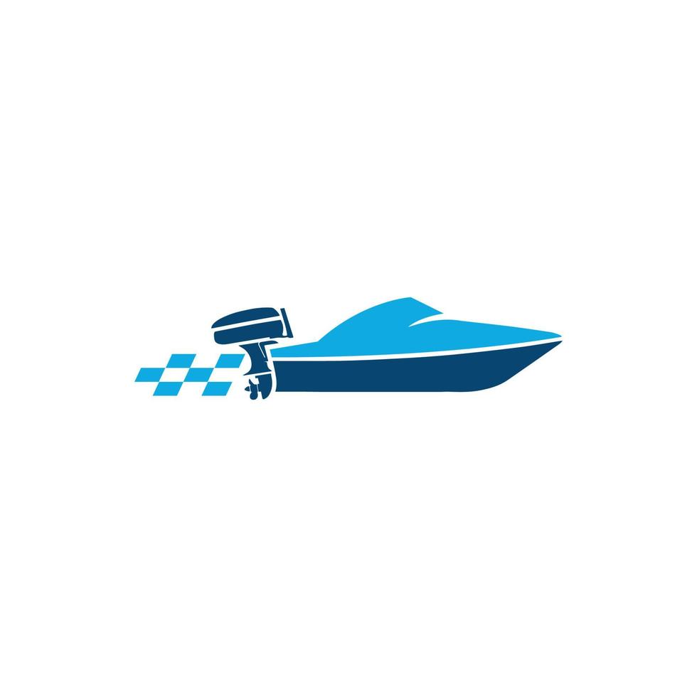 tävlingsbåt logotyp gratis vektor