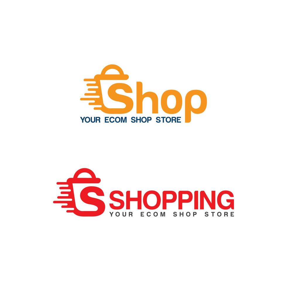 e-handelsbutik, onlinebutik logotyp mall gratis vektor