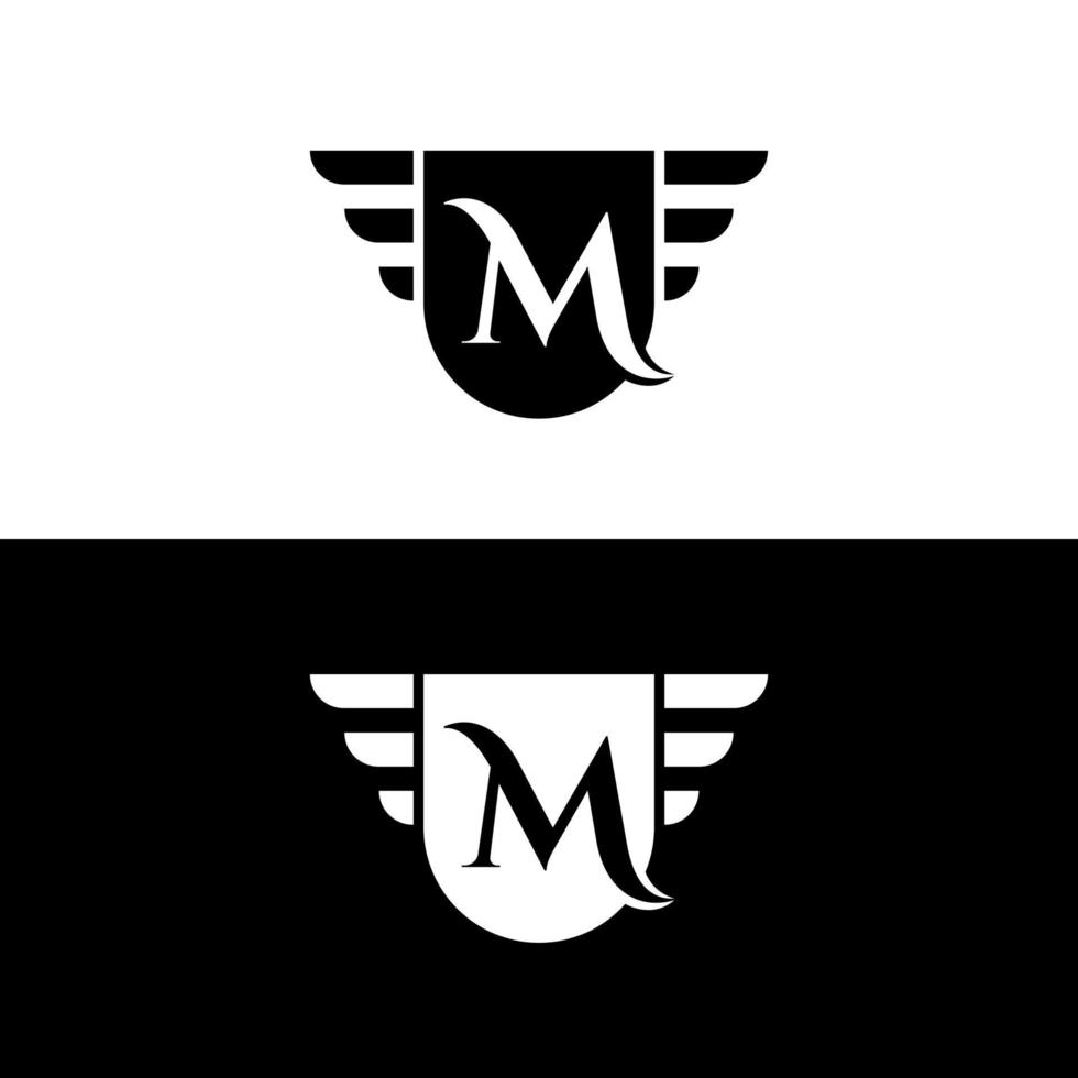 premium elit bokstav märke m logotyp design vektor mall