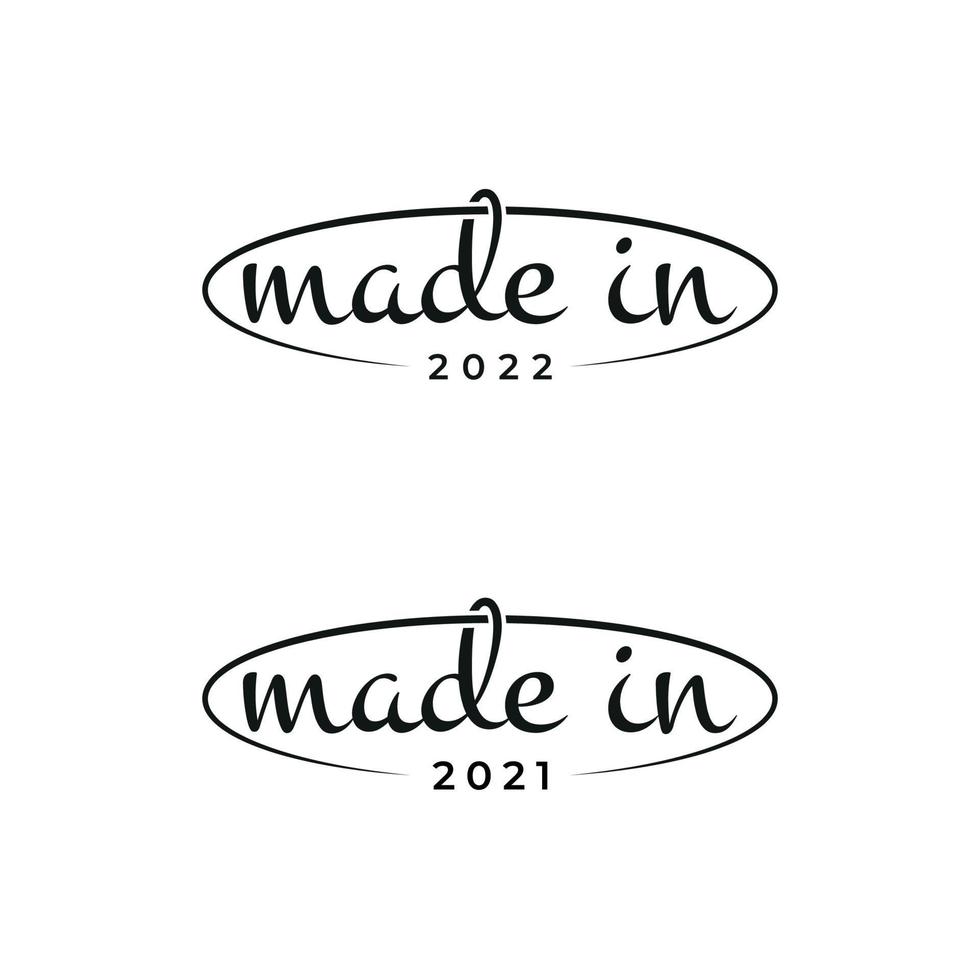 ordmärke stämpling logotyp gjord i 2022 vektor