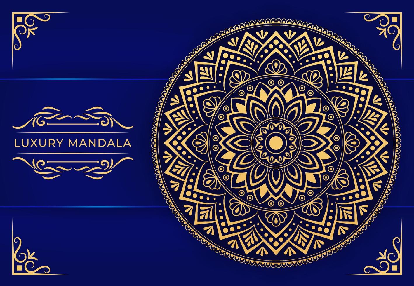 Luxus-Mandala-Hintergrund mit goldenem Arabeskenmuster, dekoratives Mandala-Design im arabischen islamischen Oststil, Mandala für Banner, Cover, Poster, Broschüre, Flyer, Karte, Yoga-Dekoration vektor