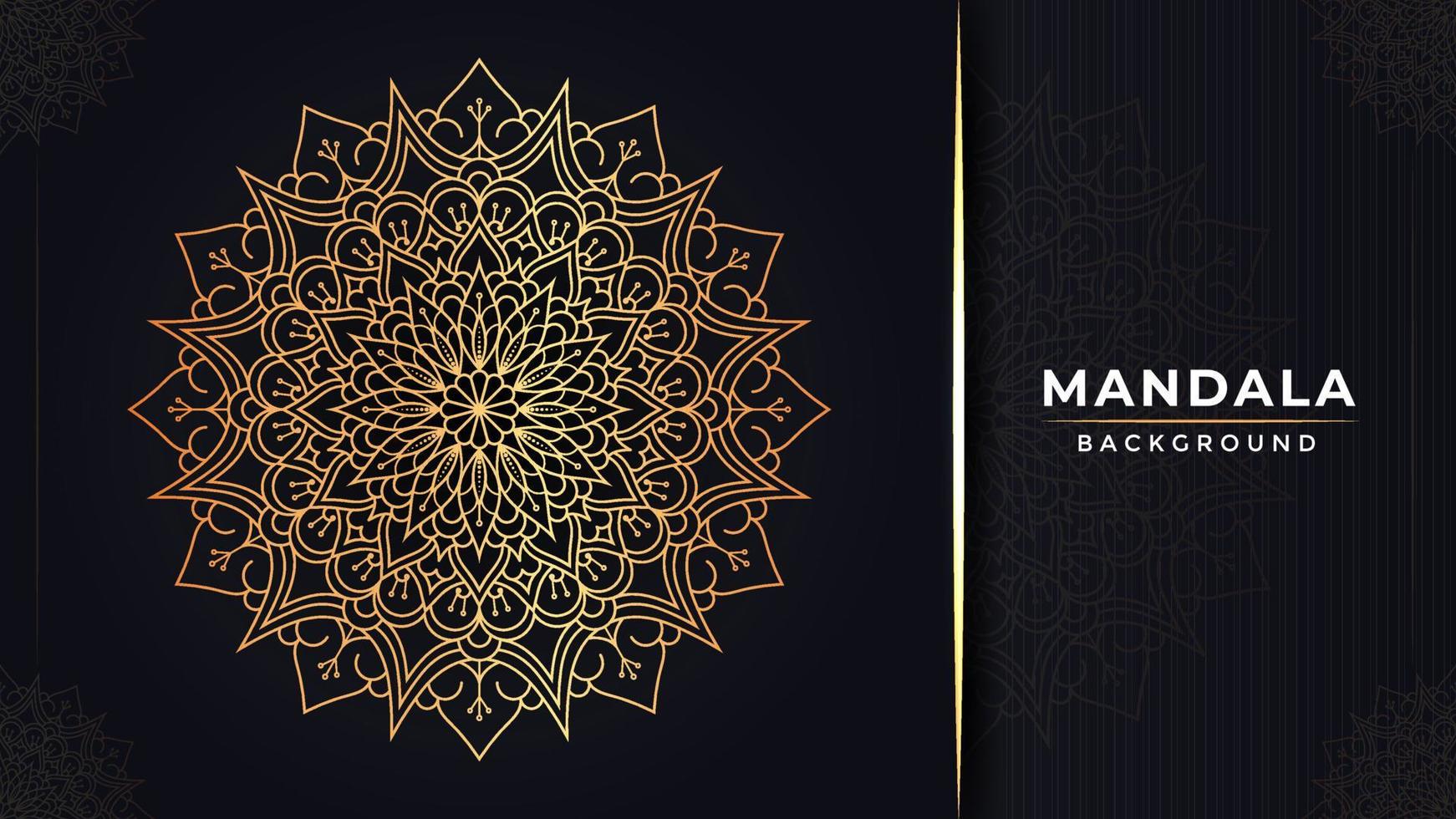 Luxus-Mandala-Hintergrunddesign mit goldener arabischer islamischer Dekoration. vektor