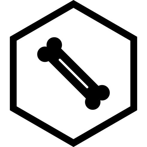 Knochen Icon Design vektor