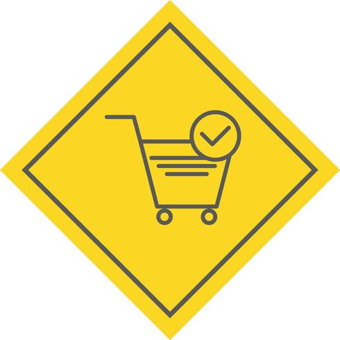 Verifizierte Cart Items Icon Design vektor