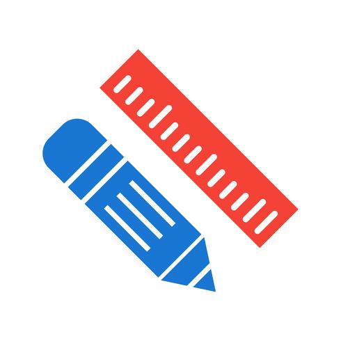 Bleistift &amp; Lineal Icon Design vektor