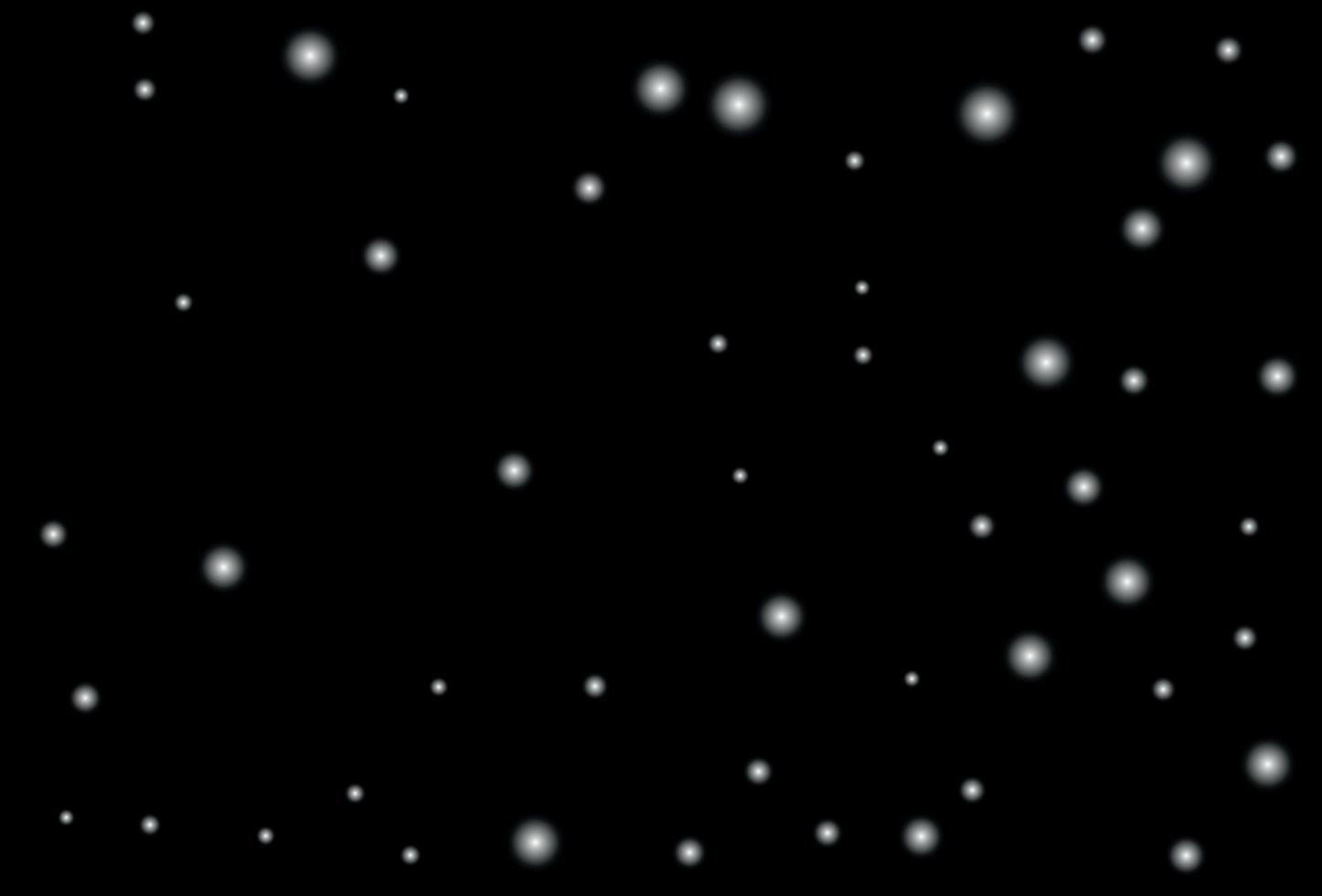Schneeflocken auf schwarzem Hintergrund. Vektor