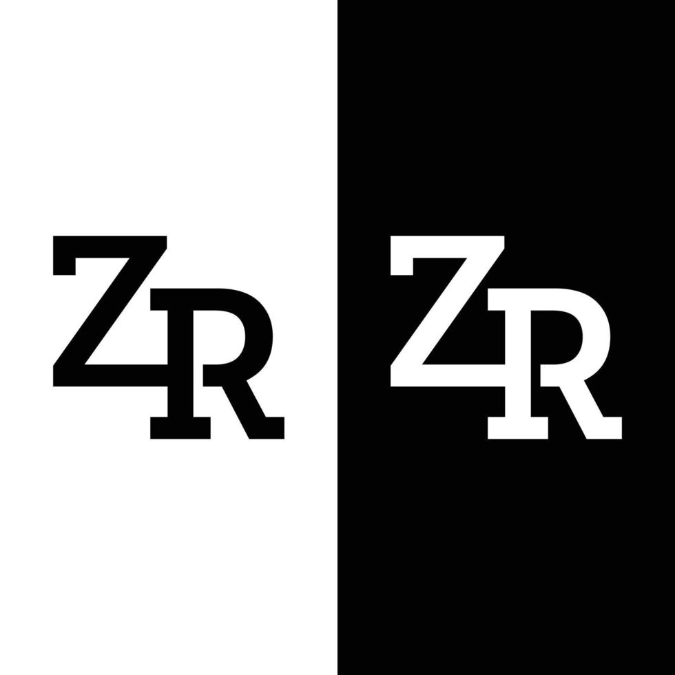 zr zr rz bokstav monogram initial logotyp designmall. lämplig för allmän sport fitness konstruktion finansbolag företag företagsbutik kläder i enkel modern stil logotyp design. vektor