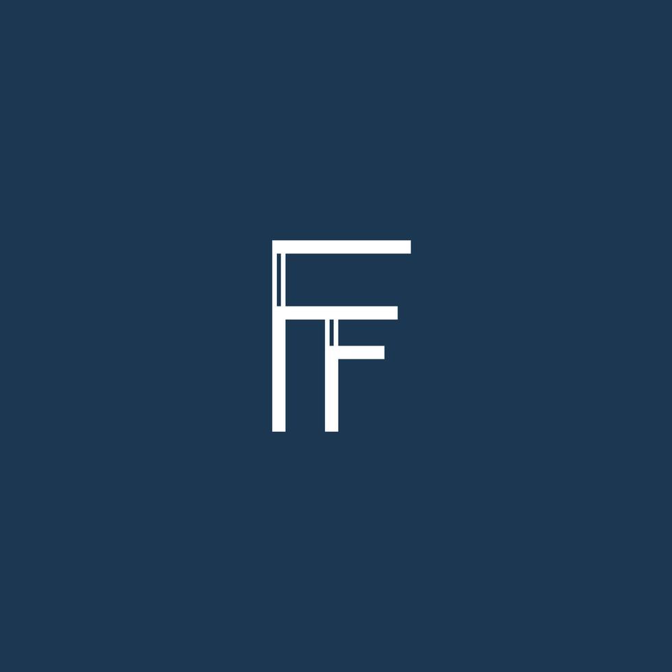 bokstaven ff logotyp eller ikon design vektor
