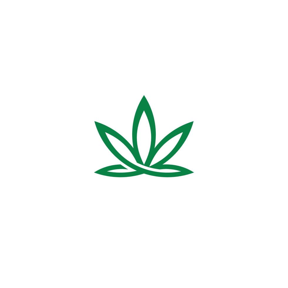 cannabis blad logotyp eller ikon design vektor