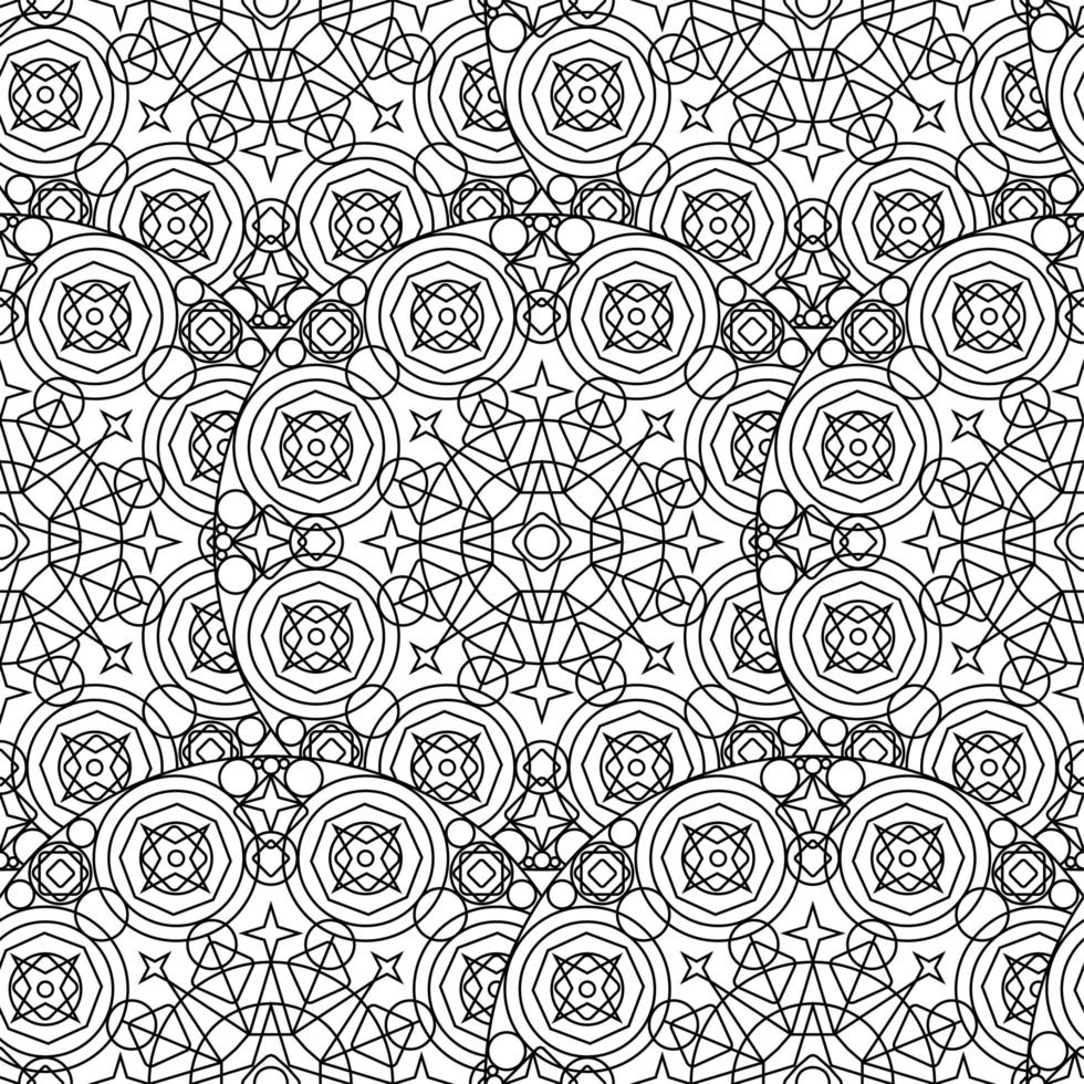 svart vit monokrom mandala boho sömlöst mönster vektor