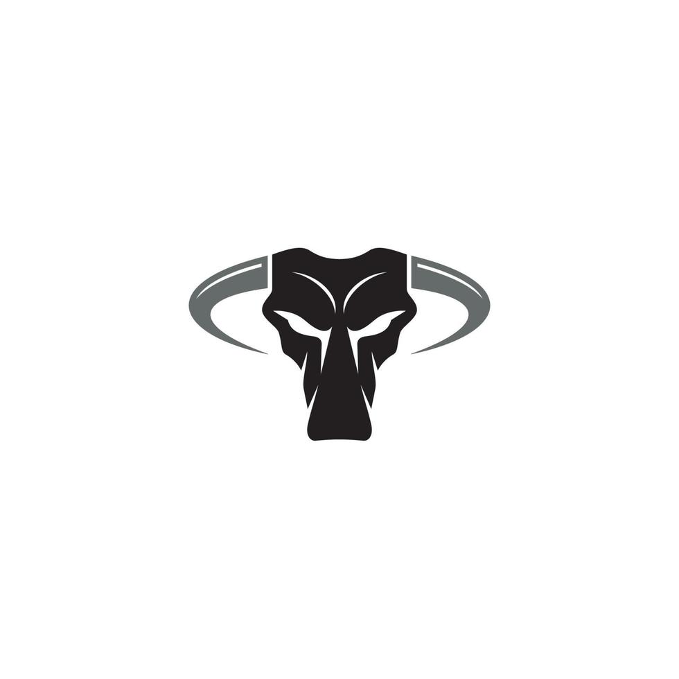 bull skull logotyp eller ikon design vektor