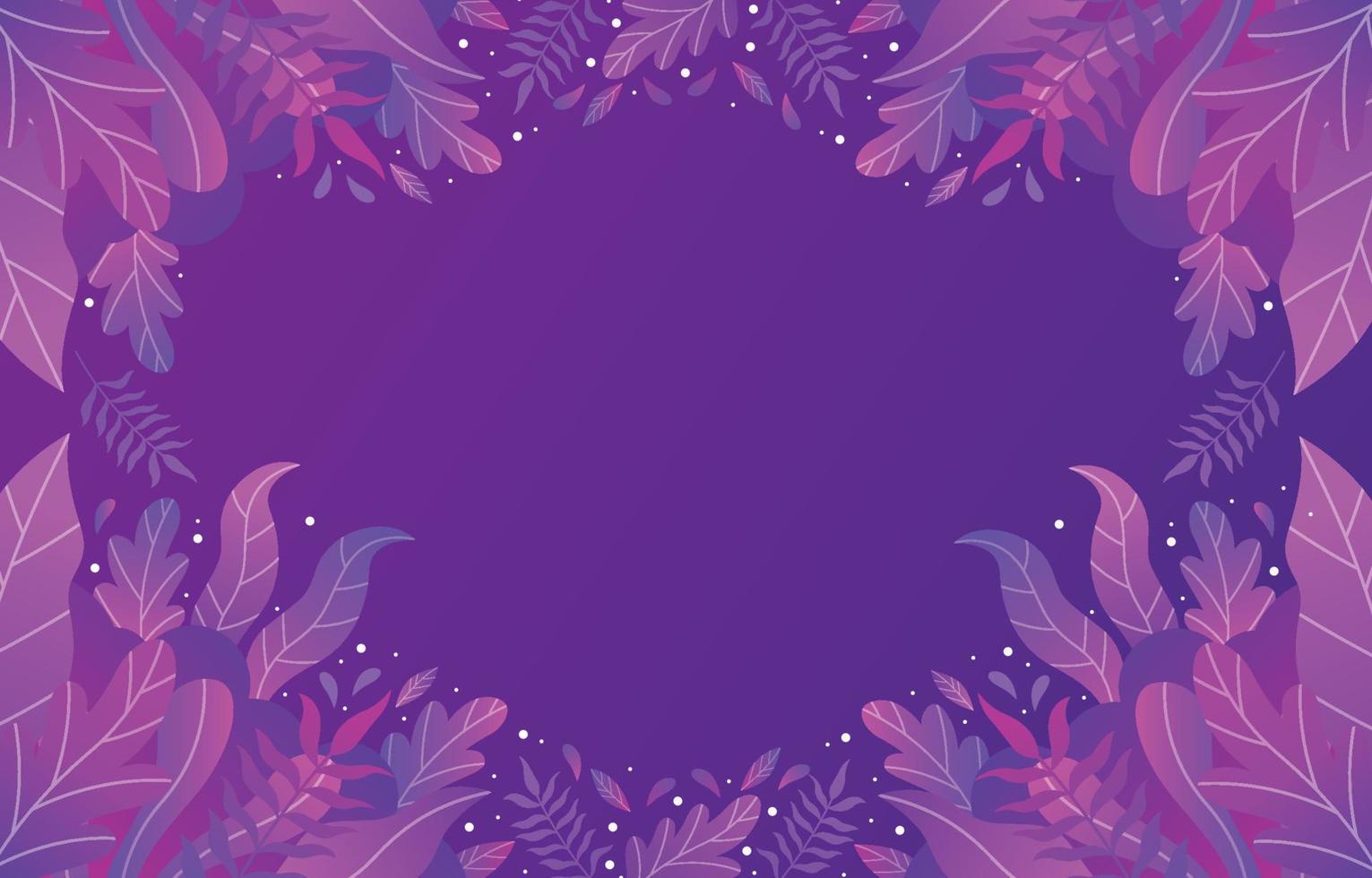 lila färgbakgrund med blommig gradientelement vektor