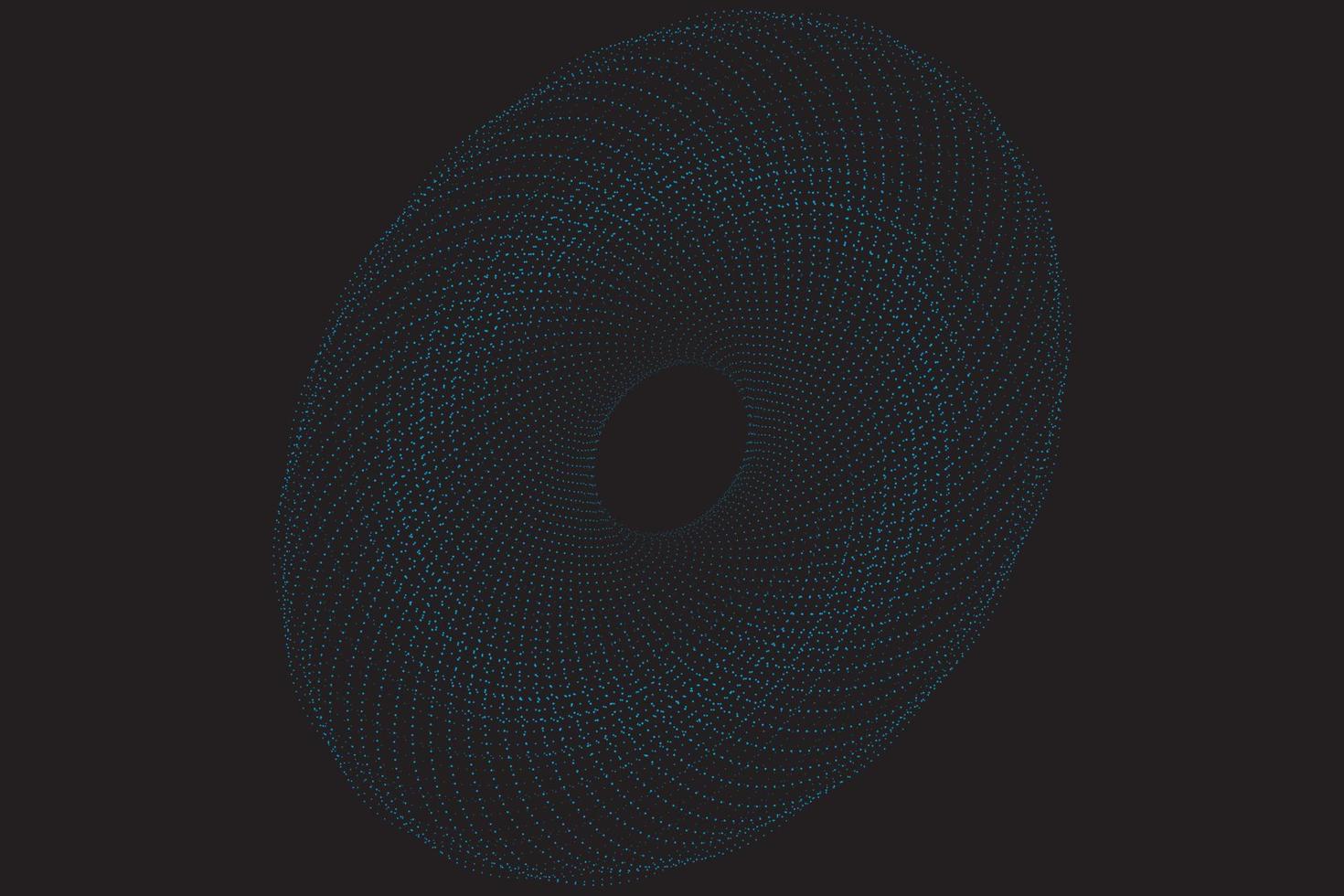 Kreis abstrakte Punkte funkeln blauer Vektor