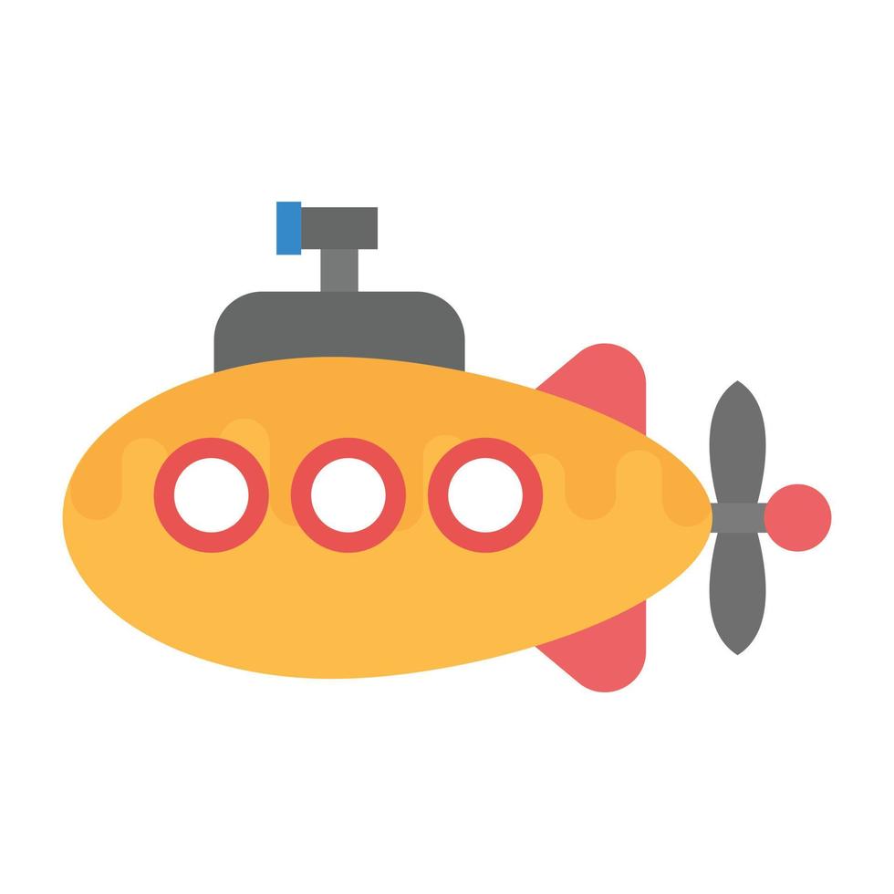 tecknad ubåt koncept vektor