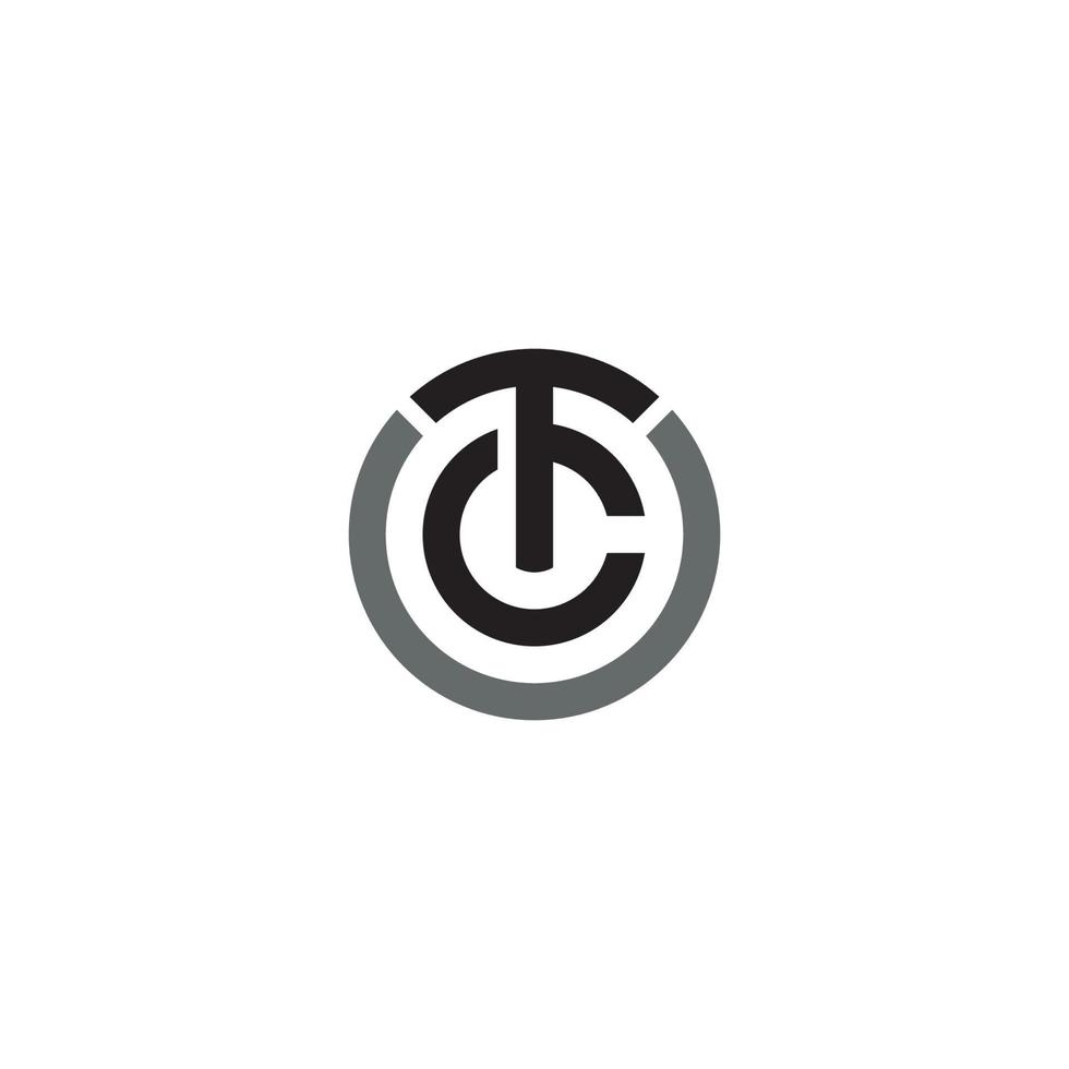 Buchstabe tc Logo oder Icon-Design vektor
