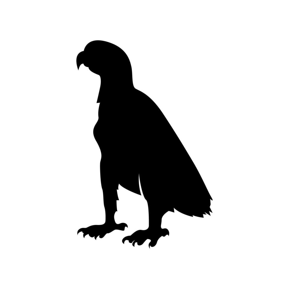 adlersilhouette, stehender adler, wandelnde adlersilhouette vektor