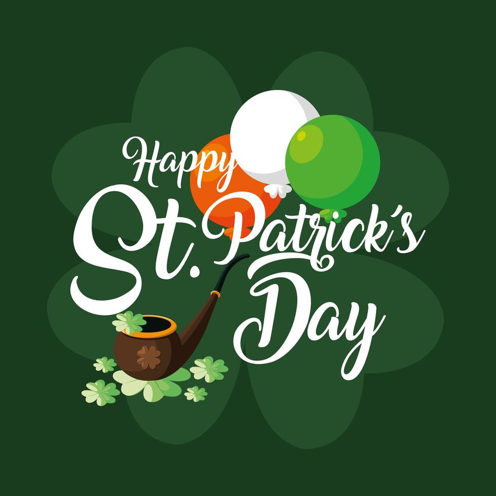 Happy Saint Patricks Day Vektordesign vektor