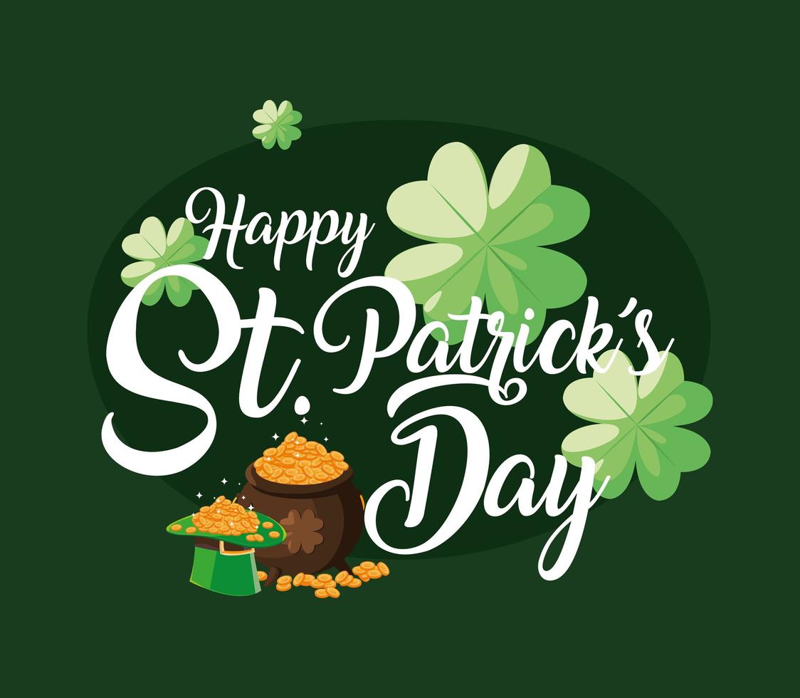 Happy Saint Patricks Day Vektordesign vektor