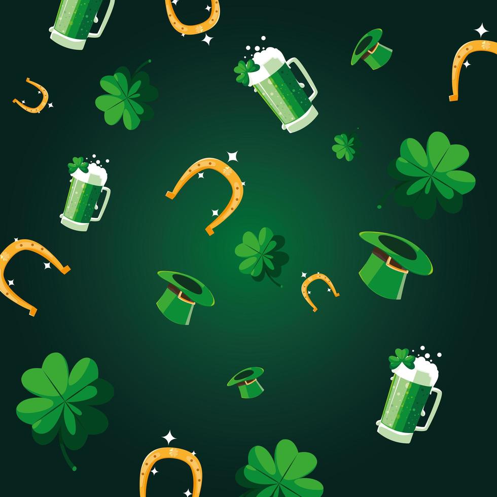 Happy Saint Patricks Day Vektordesign vektor