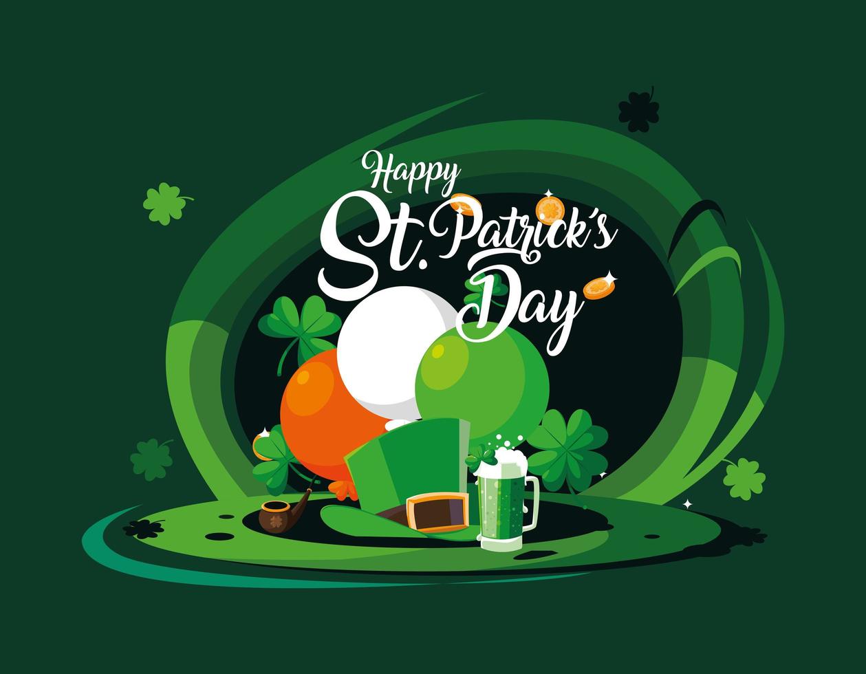 Happy Saint Patricks Day Vektordesign vektor