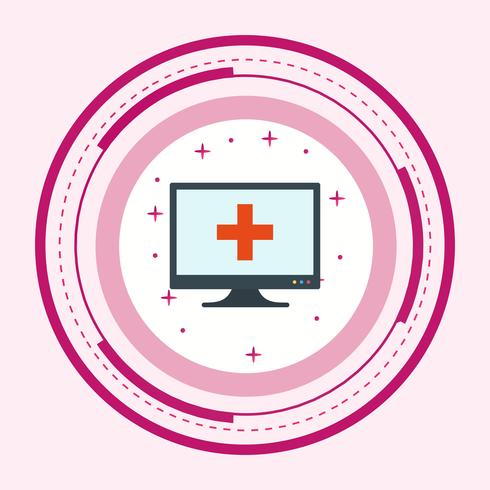 Online Medical Help Icon Design vektor