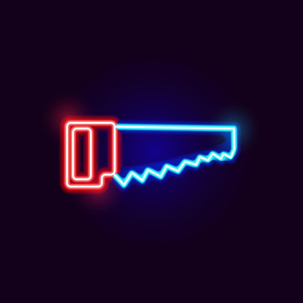 Neon-Säge-Symbol vektor