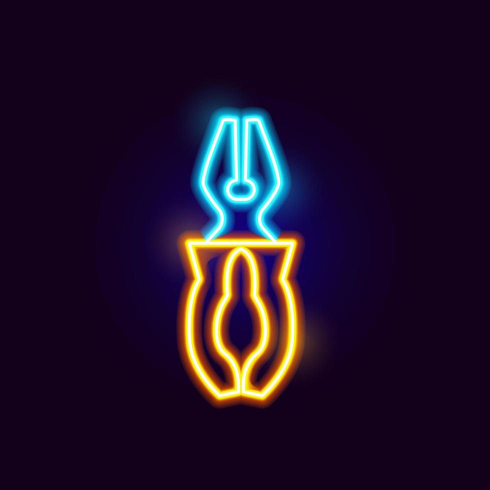 Symbol für Neonzangen vektor