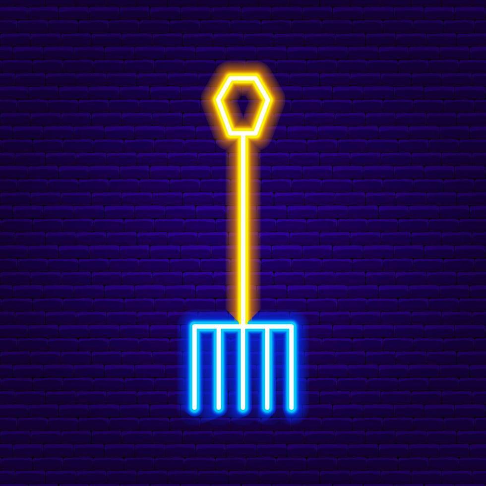 Neon-Heugabel-Symbol vektor