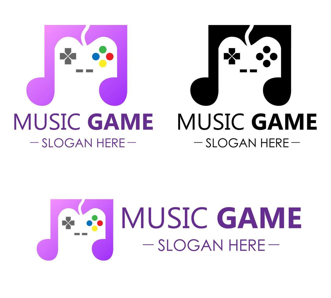 illustration vektor design av musik spel logotyp