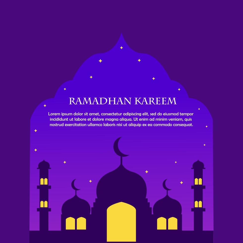 ramadhan kareem bakgrundsmalldesign. vektor