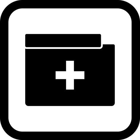 medizinische Ordner-Icon-Design vektor