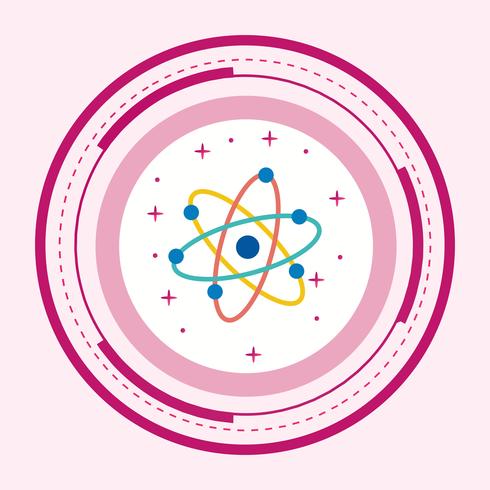 atom ikon design vektor