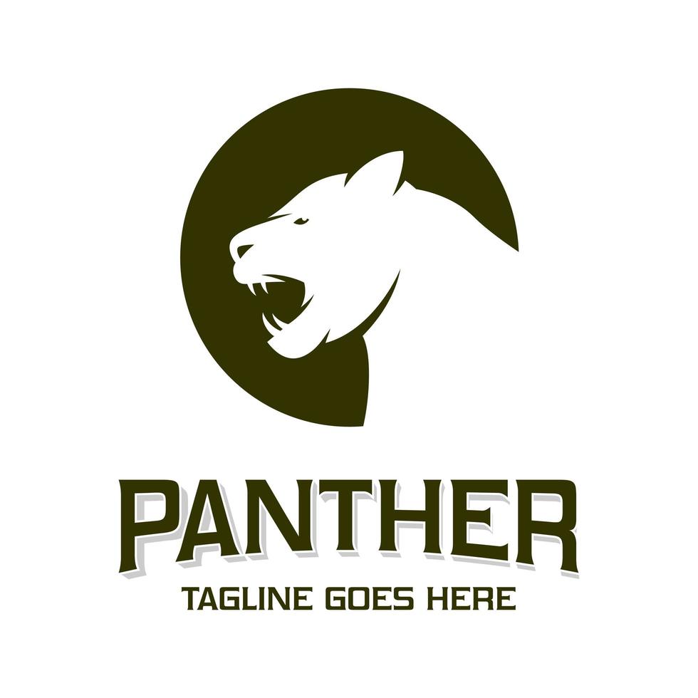 Panther-Tierkopf-Logo-Design vektor