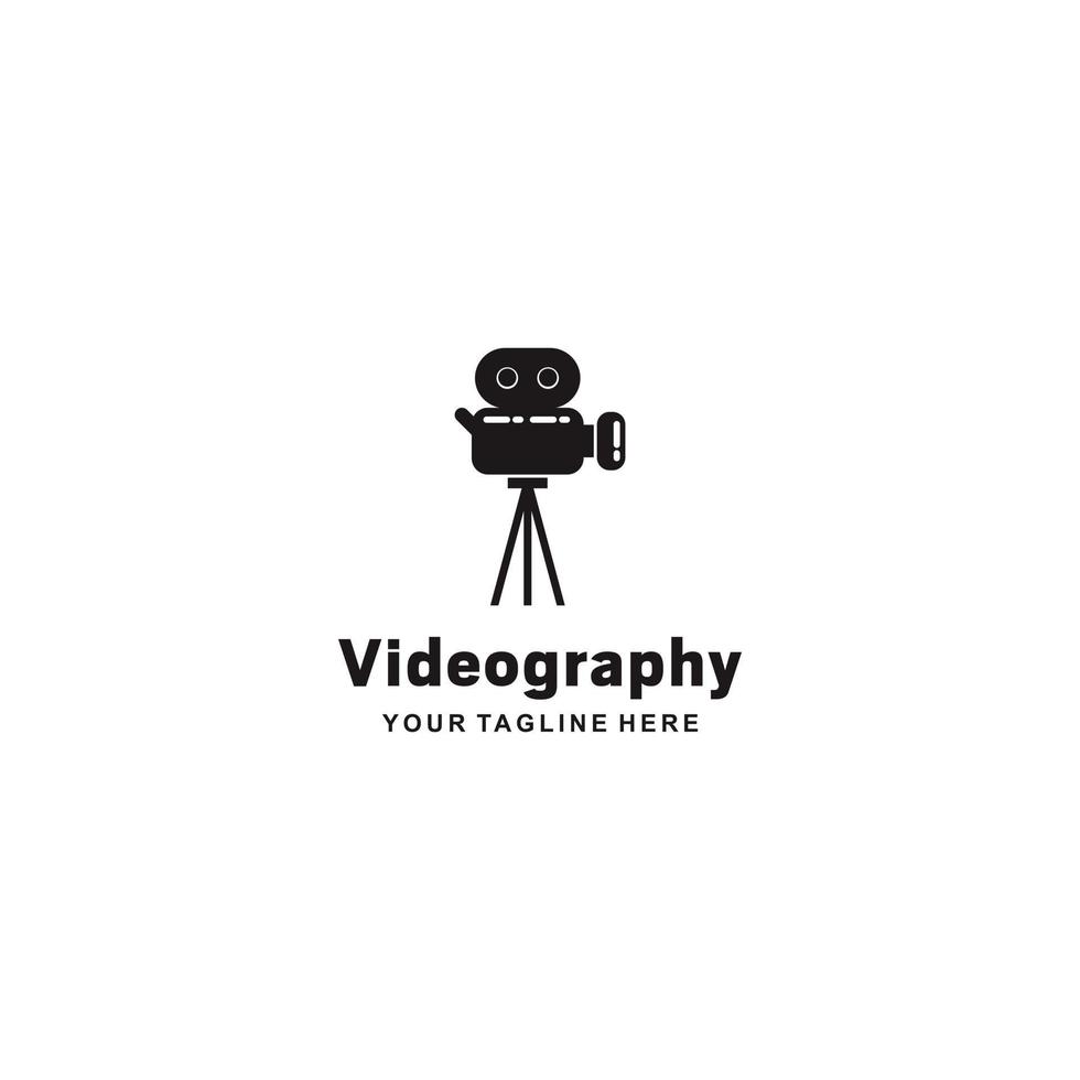 das Videografie-Symbol auf weißem Hintergrund. Designelemente für Logo, einfaches und sauberes flaches Design der Videografie-Logo-Vorlage. vektor