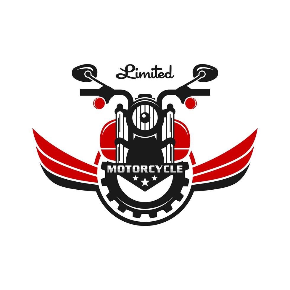 Retro- oder Vintage-Motorrad-Emblem-Logo-Design vektor