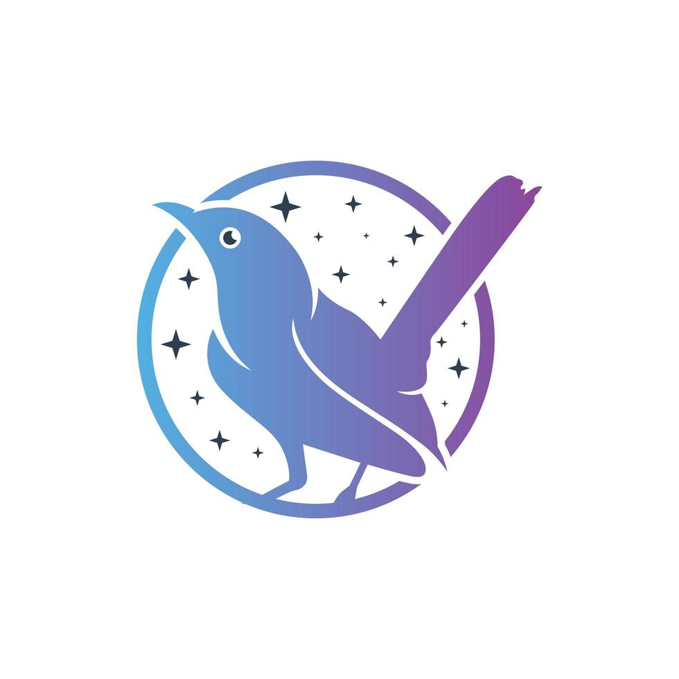 modernes fliegendes Star-Logo vektor