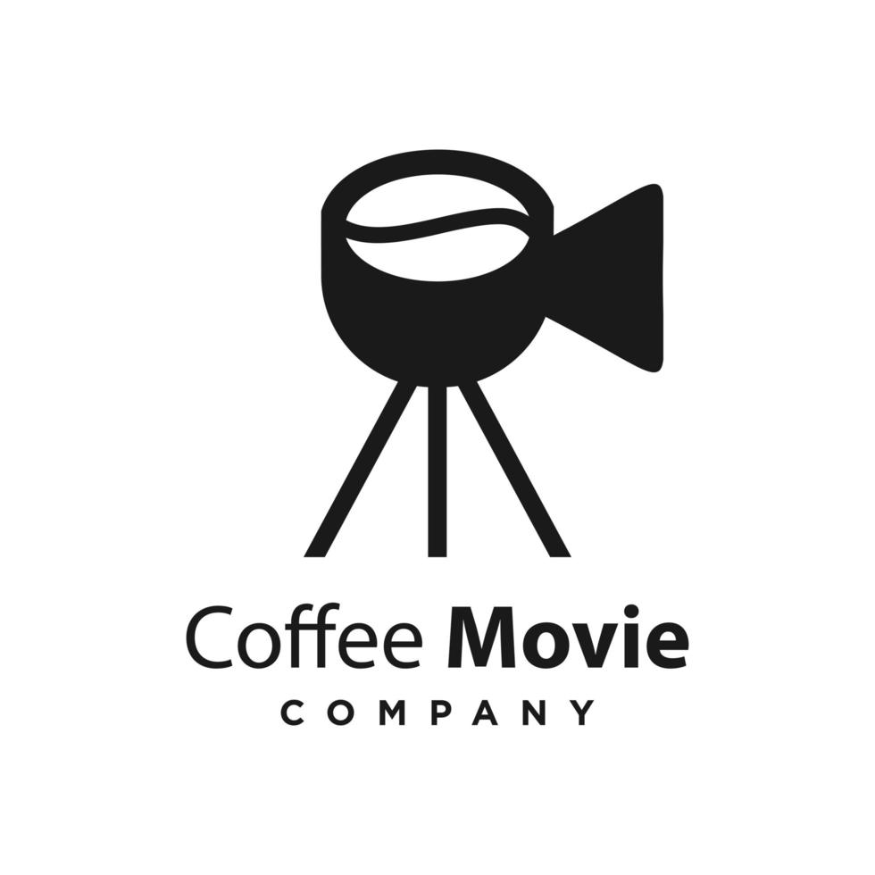 logotyp design kaffe film mall vektor