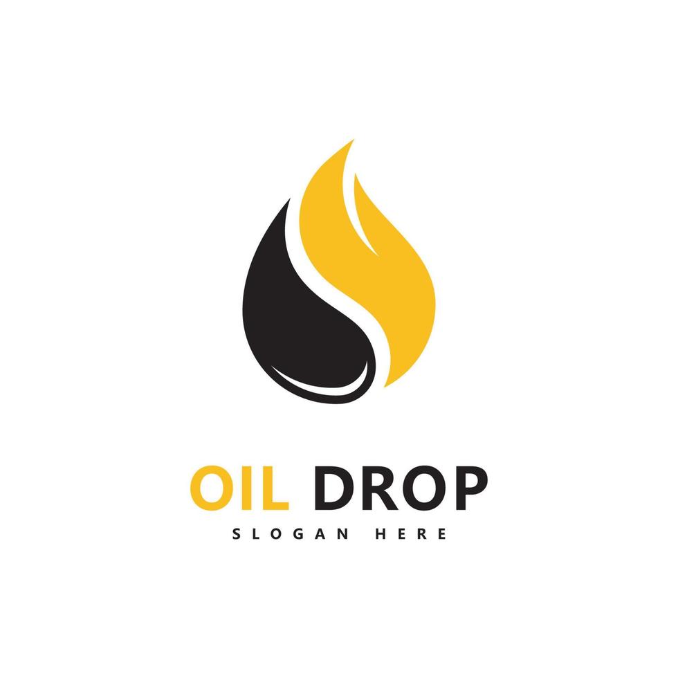 Öltropfen Logo Vorlage Vektor Illustration Design