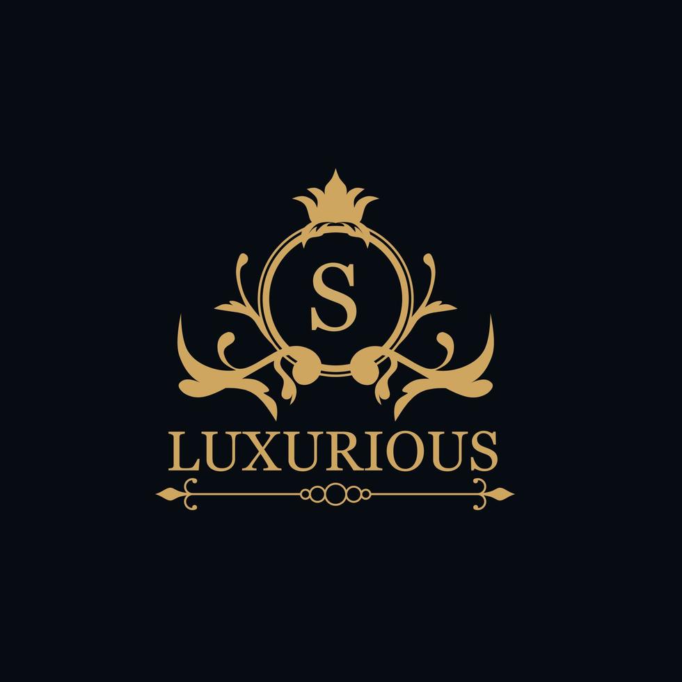 Luxus-Logo-Vorlage im Vektor für Restaurant, Lizenzgebühren, Boutique, Café, Hotel, Heraldik, Schmuck, Mode und andere Vektorillustrationen