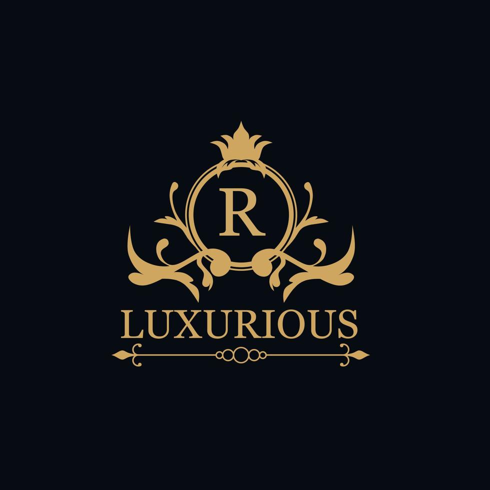 Luxus-Logo-Vorlage im Vektor für Restaurant, Lizenzgebühren, Boutique, Café, Hotel, Heraldik, Schmuck, Mode und andere Vektorillustrationen